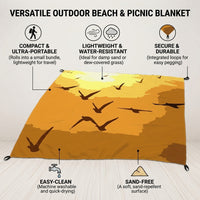 Outdoor Rug and Picnic Blanket for Family Outings, Thickened Oxford Cloth Camping Mat with Carrying Handle, Waterproof Garden Mat, Beach Blanket