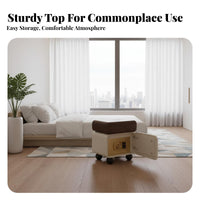 Bedside Table with Safe Modern Design Nightstand Multi-Functional Bedroom Furniture for Homeowners, Apartment Dwellers, Hotel Room