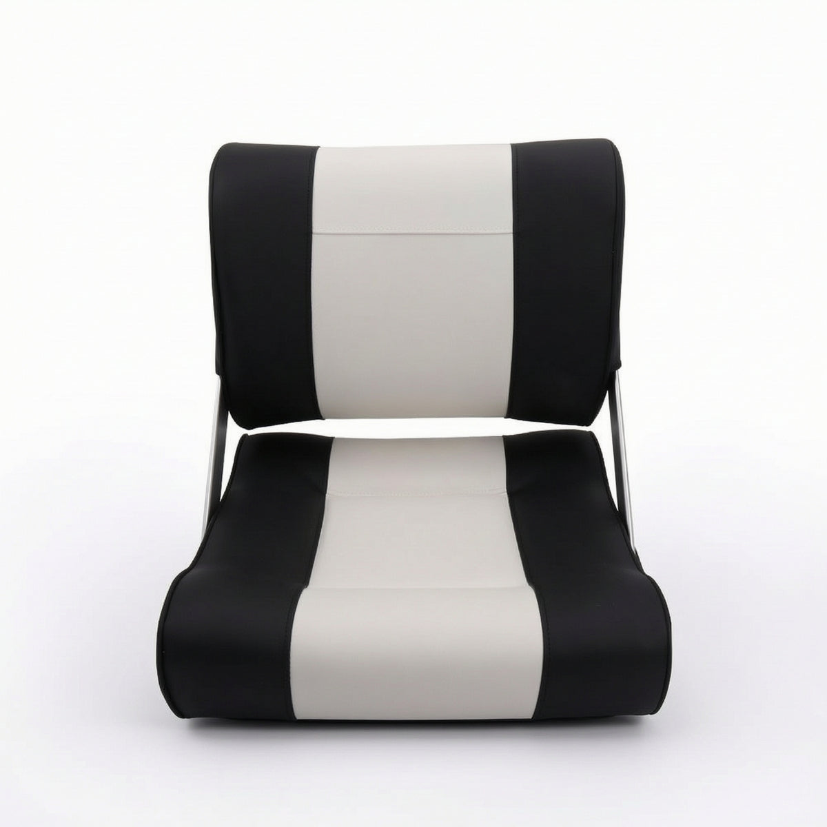 Boat Seat with Foldable Backrest Sturdy Padded Boat Chair Folding Marine Chair for Boaters, Yachts, Speedboats