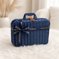Carry-On Suitcase, M Size, Lightweight, 26x17x11cm, Hand-Woven Synthetic Material, Handheld, Travel Accessory Storage