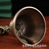 Nepalese Five-Strand Button Vajra Bell Bronze Ritual Bell with Clear Sound