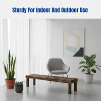 Wooden Stand, Carbonized Multi-Tier Step Shelf, Indoor Outdoor Plant Holder, Anti-Tip Storage Rack