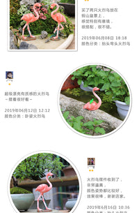 厂家直销仙鹤火烈鸟工艺品微景观动物摆件盆景园艺盆栽雕塑装饰