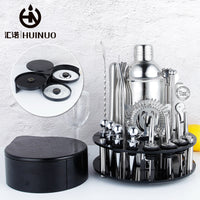 35-Piece Cocktail Bar Set with Shaker, Stainless Steel
