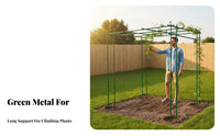 Sturdy and Long-Lasting Steel Pipe Plant Trellis Rust-Resistant Vine Climbing Rack Wide Application Vining Plant Arbor Multi-Purpose for Gardeners, Homeowners, Flower Enthusiasts, Courtyard, Backyard, Balcony, Rooftop