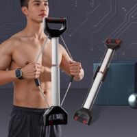 Spring Resistance Bar Handheld Chest and Arm Exerciser Upper Body Strength Arm Training for Home Gym