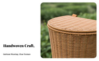 Fruit Picking Rear Basket Versatile Woven Backpack Basket PP Wicker Backpack Lightweight Wearable Container Great Gift
