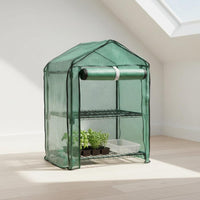 2 Tier Greenhouse Waterproof Balcony Greenhouse Tent Space-Saving Plant Shelter for Patio