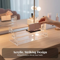 Tiered Eyeshadow Palette Rack Easy to Clean Makeup Organizer for Bathroom, Women