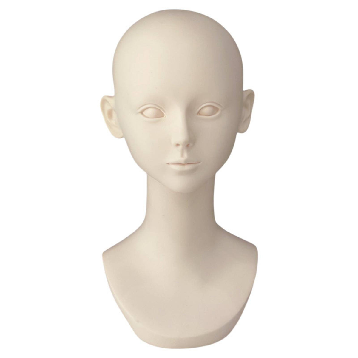 Mannequin Head Bust Mannequin Head with Shoulders Life-Size Face Model for Hair Stylists, Studio Photography