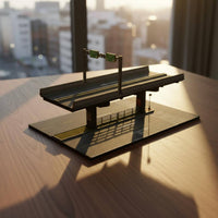 1:64 Elevated Bridge Model Easy Assembly 1:64 Scale Display Gift Idea for Desk