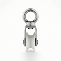 Long-Lasting Hanging Pulley Reliable Pulley with Eye Loop Stable Zinc Plated for Sliding Doors
