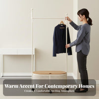 Rolling Clothes Rack Freestanding Garment Stand Multi-Functional for Dorm Room