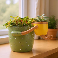 Mother-and-Child Planter Curved Supports Mother and Child Planter Drainage Hole