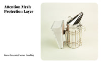 Stainless Metal Bee Smoke Dispenser Manual Bee Smoke Dispenser Compact Hinged Lid Beekeeping Equipment for Beekeepers