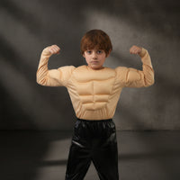 Muscle Costume Top Shaped Padded Muscle Shirt 3D for Kids
