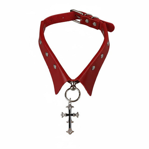 Cross ornament Neckband Darkly Romantic and aesthetic Choker Tarnish-Resistant for live music events, Women