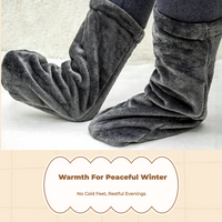 Warm Sleep Socks Thick Flannel Soft Grey