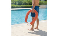 Non-Inflatable Lifeguard Rescue Tube Solid Foam Swimming Rescue Tube with Clip Heavy Duty High-Visibility for Beaches
