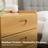 2-Drawer End Table With Drawers Nightstand Space-Saving for Guest Room, Students