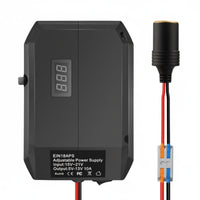 Overcurrent Protection Adjustable Battery Adapter Built-in Switch 18V to 12V Converter 10A Output for Electricians, Garage, Workbench