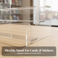 Greeting Card Display Rack Unobstructed Front Tiered Card Simple to Clean to Clean