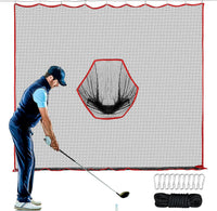 Multi-Sport Practice Net for Baseball, Golf, and Other Ball Sports, 10x10ft, Red, Polyester