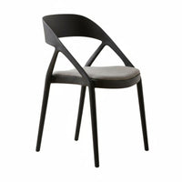 Stackable Molded Aperture-Back Chair Nordic Design Seating Furniture Easy to Clean Accent Seat Lightweight for Families, Homeowners, Dining Room, Kitchen, Patio, Balcony