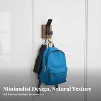 Drill-without Drilling Installation Black Walnut Wood Hanger Easy to Install Walnut Wood Coat Hanger Multi-Functional for Behind Door