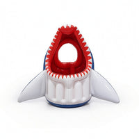 Freestanding Shark Pool Game Long-Lasting Inflatable Shark Target Portable Inflatable Toss Game with Balls Ready-to-Play for Backyard