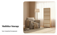 particle-resistantresistant Narrow Floor Cabinet With Doors upright Storage Tower Space-Saving storage shelf Multitier Design for Apartment Dwellers, Book Lovers, Living Room, Bedroom, Small Spaces, Hallway