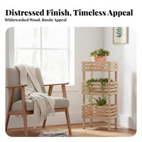 Multi-Level Plant Stand Easy Assembly Tiered Planter Stand Strong Support