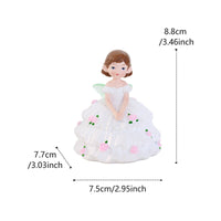 Glowing in the Dark Fairy Statue Creative Design Floral Gown Girl Figurine Synthetic Resin Decoration for Desktop