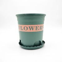 Tree Planters Outdoor Flower Planters, Heavy Duty Green Plant Pot with Optional Saucer, Round Tapered Pot for Garden Trees and Plants