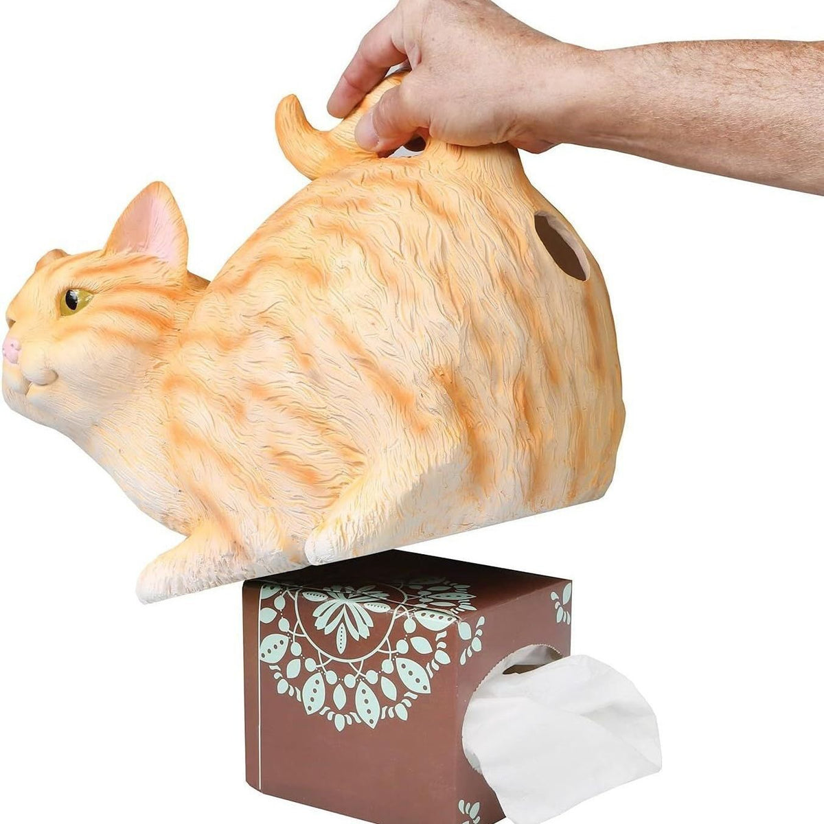 What On Earth Simulated Cat Napkin Holder, Luxury Desktop Ornament