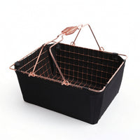 Wire-Grid Shopping Basket Sturdy Carbon Steel Basket Lightweight