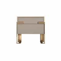 2-Drawer Bedside Table Luxury Design 2-Drawer Nightstand Lacquered Finish Spacious Drawers for Apartment Dwellers, Homeowners