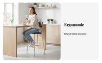 Wireframe Counter Stool Nordic Design Bar Chair With Supportrest Built-in Footrest for Entertainers, Cafe, Restaurant