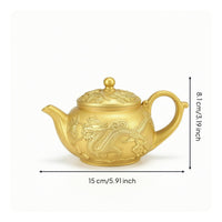 Embossed Teapot Decorative Tea Pot Farmhouse for Office