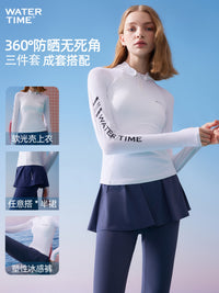 WaterTime潜水服男女分体长袖长裤水母服情侣防晒游泳衣浮潜套装