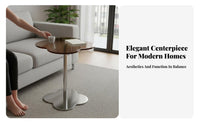 Round Glass Top Table Space-Saving Tripod Glass End Table for Entryway, Renters