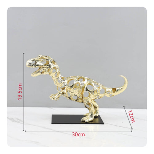 Metal Animal Sculpture Statue Electroplated Hollow Gilded Animal Figurine Symbol of Strength Residence Decor for Office