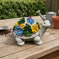 Turtle Garden Ornament Textured Solar Tortoise Figurine Easy to Use