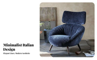Upholstered Highrear Armchair Minimalist Design Upholstered Tallreared Armchair with Side Panels Armchair Sturdy Frame Easy