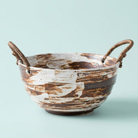 Handmade Ceramic Bowl, Vintage Green Glaze