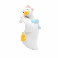 Resin Goose Pot Hanger Cute Cartoon Design Hanging Goose Ornament for Aquariums