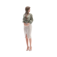 Fashion Model Figurine High-Heeled Resin Figure Detailed
