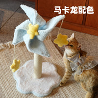 Windmill Cat Tree with Scratching Post, Sisal Rope, No Shedding, Cute Cat Toy