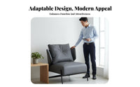 Comfortable Sled Base Armchair Modern Design Lounge Chair Minimalist Design Indoor Furniture Soft Upholstery for Office Professionals, Homeowners, Readers, Living Room, Bedroom, Reading Nook, Den