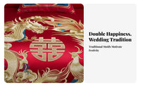 4 Pieces Embroidered mythical serpent and mythical bird Bed Linen Machine cleanable for Newlyweds